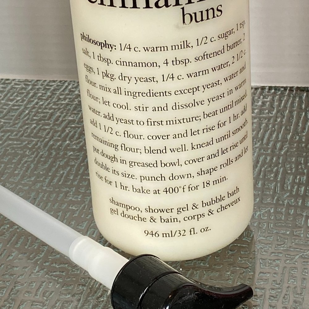 PHILOSOPHY CINNAMON BUN JUMBO 32 OZ 3-in-1 SHAMPOO, SHOWER GEL, BUBBLE BATH  NEW
